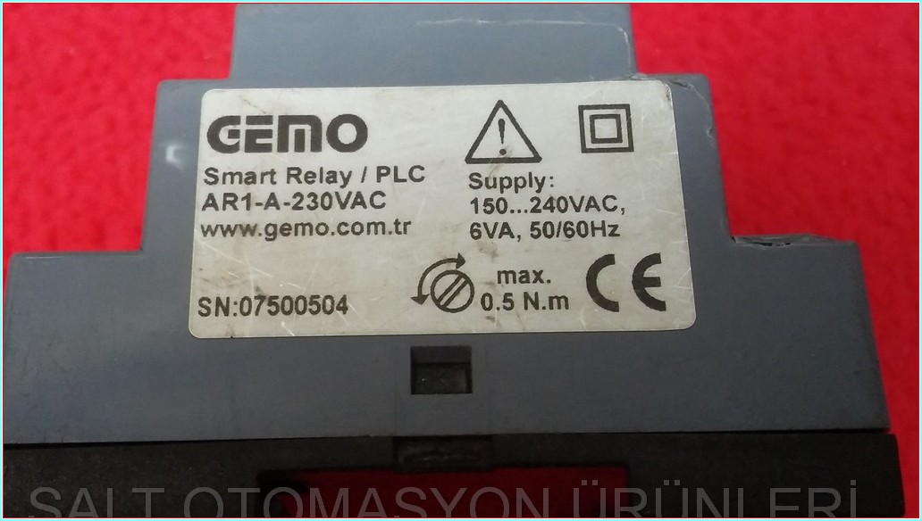 GEMO AR1-A AR1-A-230VAC SMART RELAY PLC