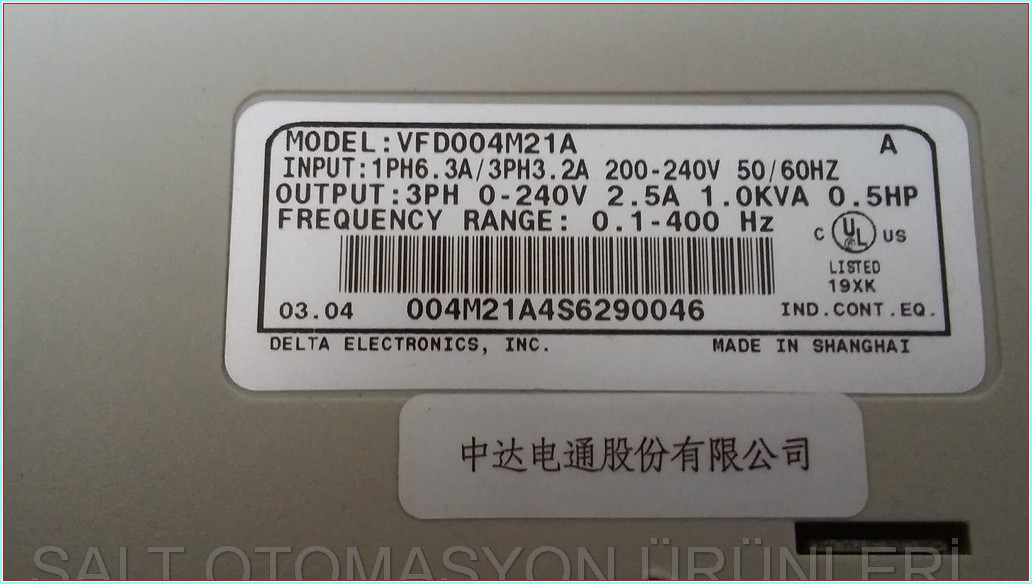 DELTA VFD-M VFD004M21A DELTA 0,40KW SÜRÜCÜ