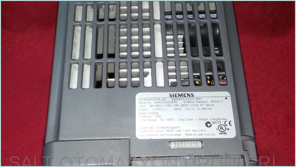 SIEMENS 6SE6440-2UD24-0BA1 MICROMASTER 440 4KW SÜRÜCÜ HIZ KONTROL DRIVER