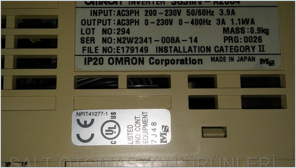 OMRON 3G3MV-A2004 0,4 KW 1,1KVA SÜRÜCÜ HIZ KONTROL DRIVER