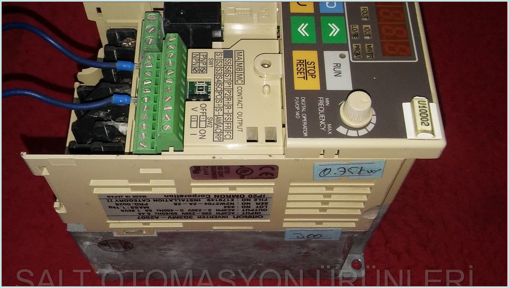 OMRON 3G3MV-A2007 1,9KVA 0,75KW SÜRÜCÜ HIZ KONTROL DRIVER