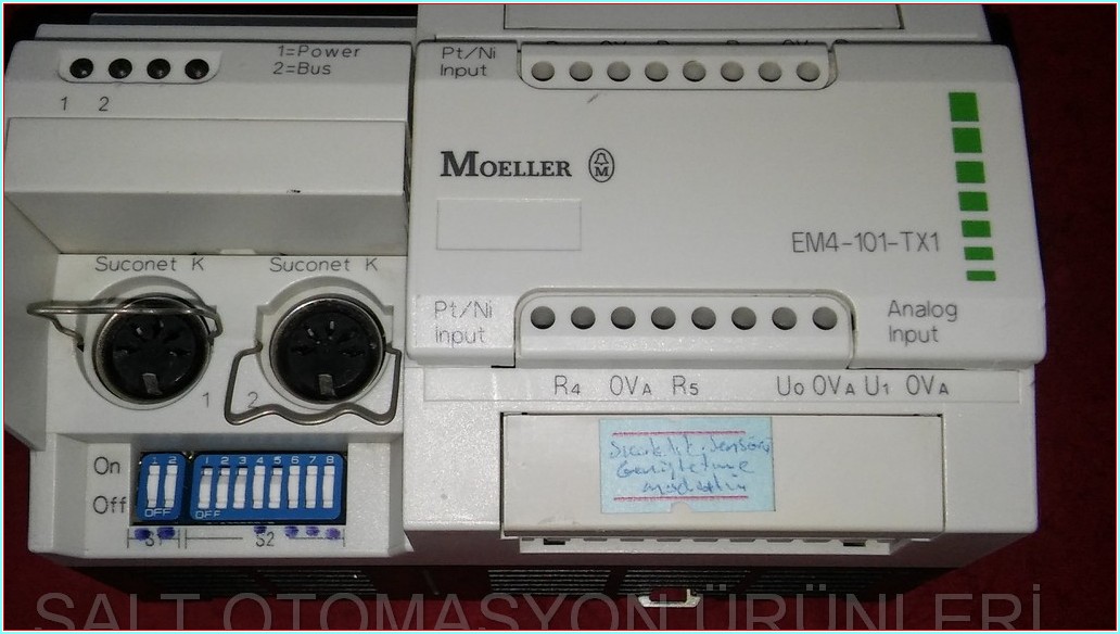 MOELLER EM4-101-TX1 EM4-101-TX103 SICAKLIK SENSÖRÜ GENİŞLETME MODÜLÜ PLC