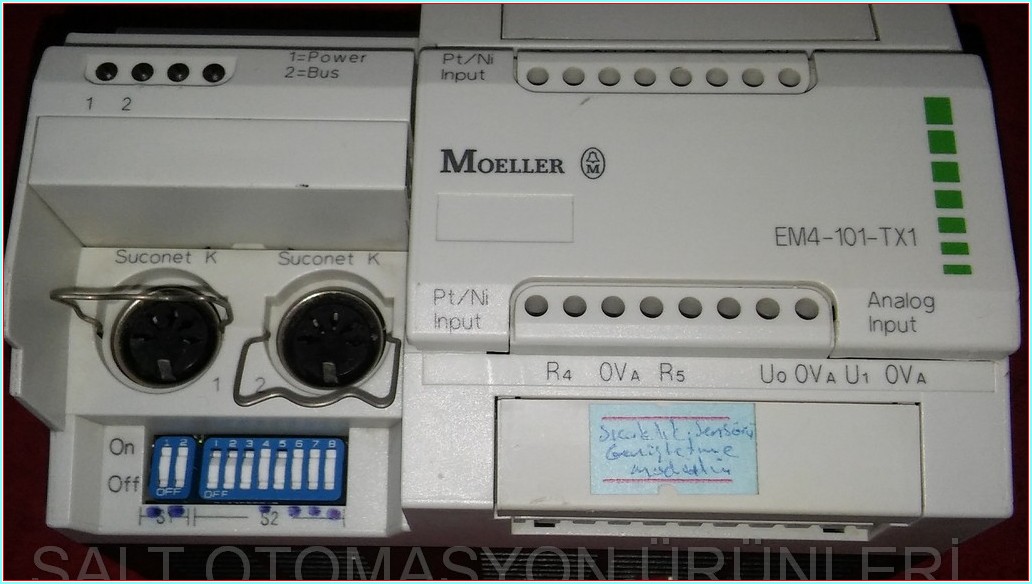 MOELLER EM4-101-TX1 EM4-101-TX103 SICAKLIK SENSÖRÜ GENİŞLETME MODÜLÜ PLC