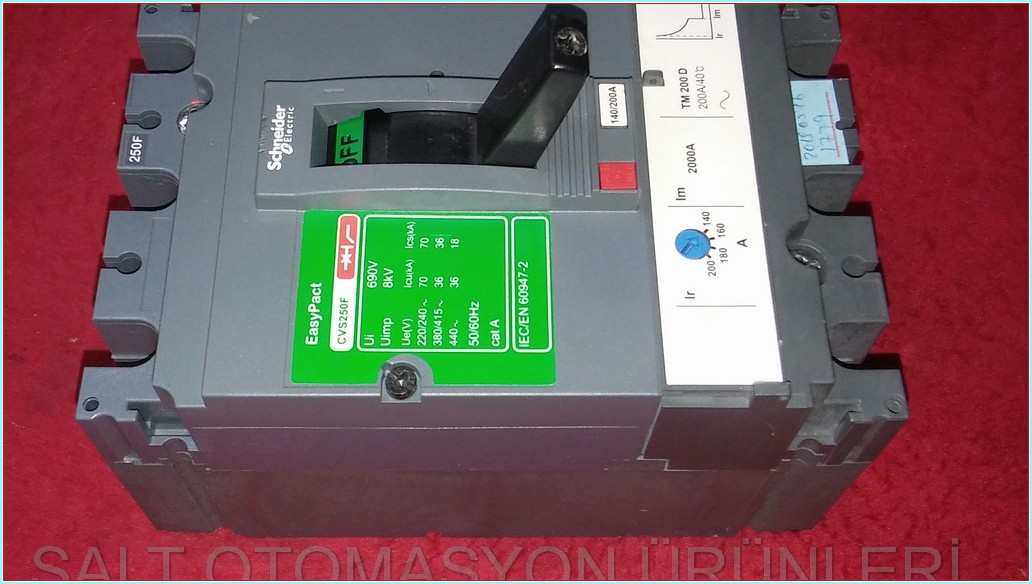 SCHNEİDER CVS250F 140-200A AYAR SAHALI TMŞ YENİ MODEL