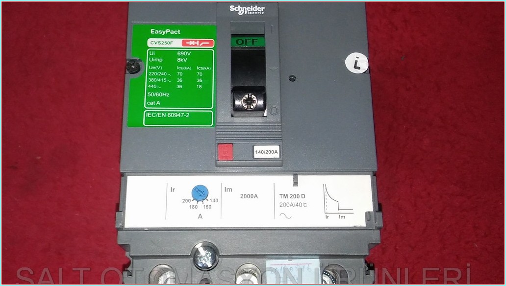 SCHNEİDER CVS250F 140-200A AYAR SAHALI TMŞ YENİ MODEL