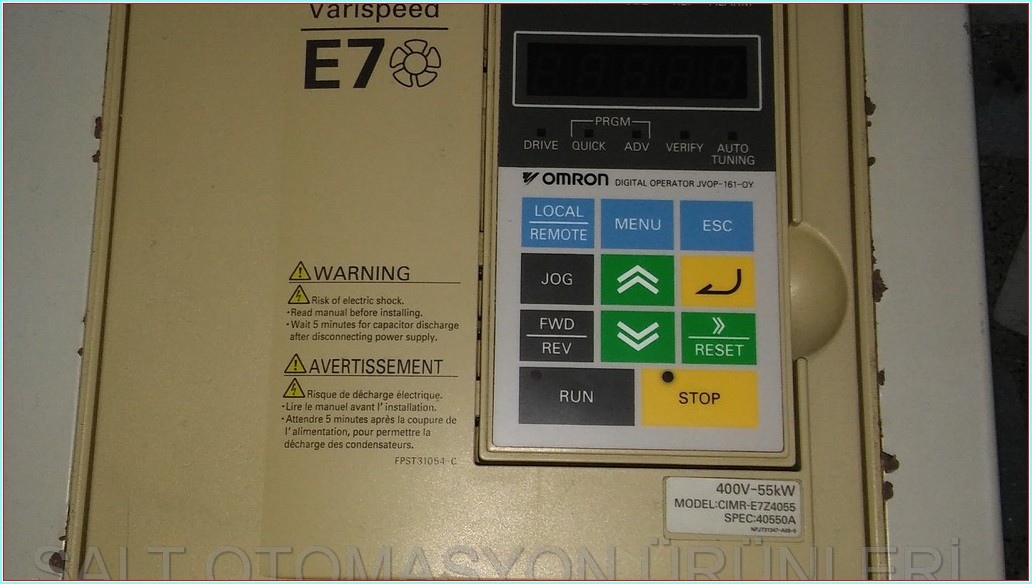 OMRON VARİSPEED E7 CIMR-E7Z4055 40550A 55KW 85KVA SÜRÜCÜ HIZ KONTROL DRIVER