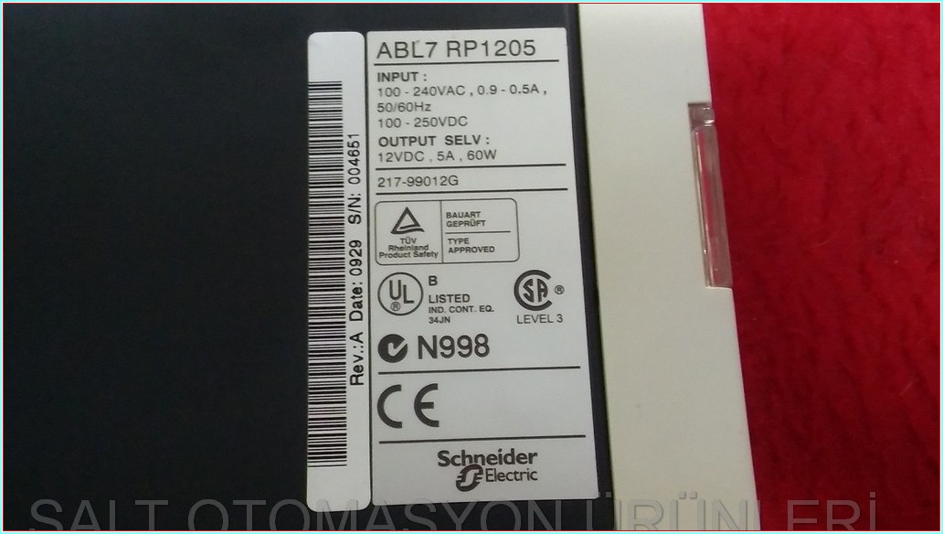 TELEMECANİQUE ABL7 RP1205 POWER SUPPLY GÜÇ KAYNAĞI