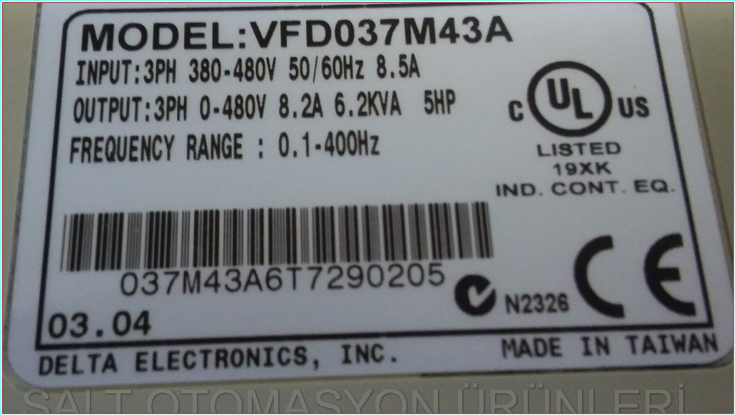 DELTA VFD037M43A 3,7KW VFD-M 3,7KW SÜRÜCÜ