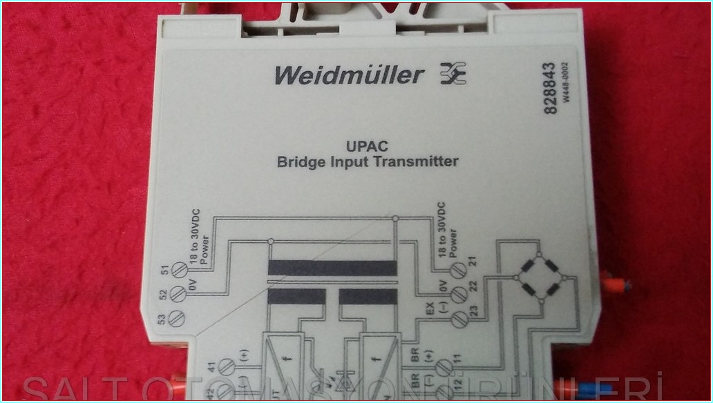 WEİDMÜLLER UPAC 828843 W448-0002 UPAC BRİDGE INPUT TRANSMİTTER ANALOG SİNYAL DÖNÜŞTÜRÜCÜ