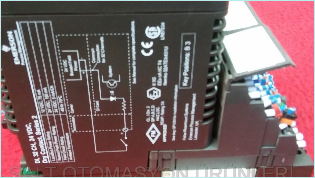 EMERSON KJ3203X1-BA1 DI 32 CH 24 VDC DRY CONCACT SERİES 2 PROCESS MANAGEMENT PLC MODÜL