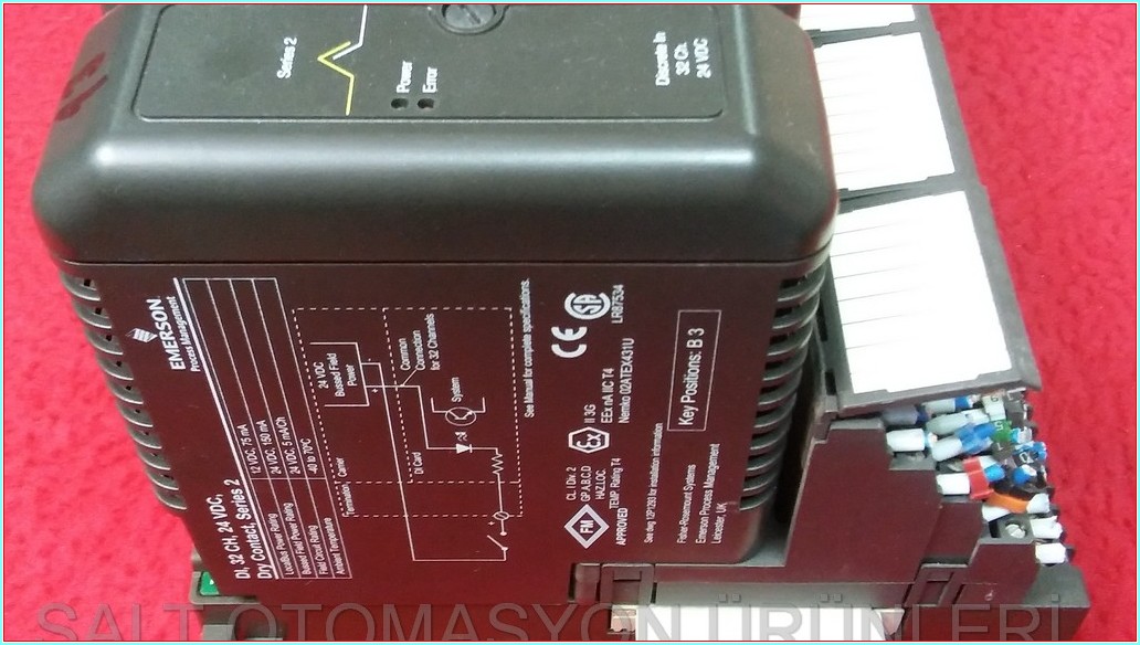 EMERSON KJ3203X1-BA1 DI 32 CH 24 VDC DRY CONCACT SERİES 2 PROCESS MANAGEMENT PLC MODÜL