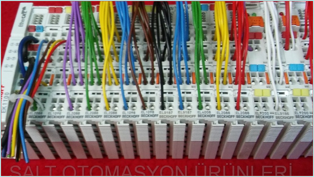 BECKHOFF EK1100 EL2088 EL1098 EL9187 EL4008 EL9200 EL9186 ETHERNET ÇOĞALTICI VE EK MODÜLLER TAM TAKIM SET PLC