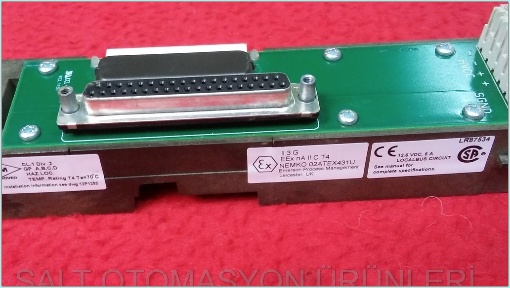 EMERSON KJ4001X1-HB1 LOCALBUS RIGHT EXTENDER YEREL VERİ YOLU GENİŞLETİCİ GÜÇ KAYNAĞI MODÜLÜ
