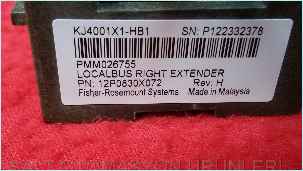 EMERSON KJ4001X1-HB1 LOCALBUS RIGHT EXTENDER YEREL VERİ YOLU GENİŞLETİCİ GÜÇ KAYNAĞI MODÜLÜ
