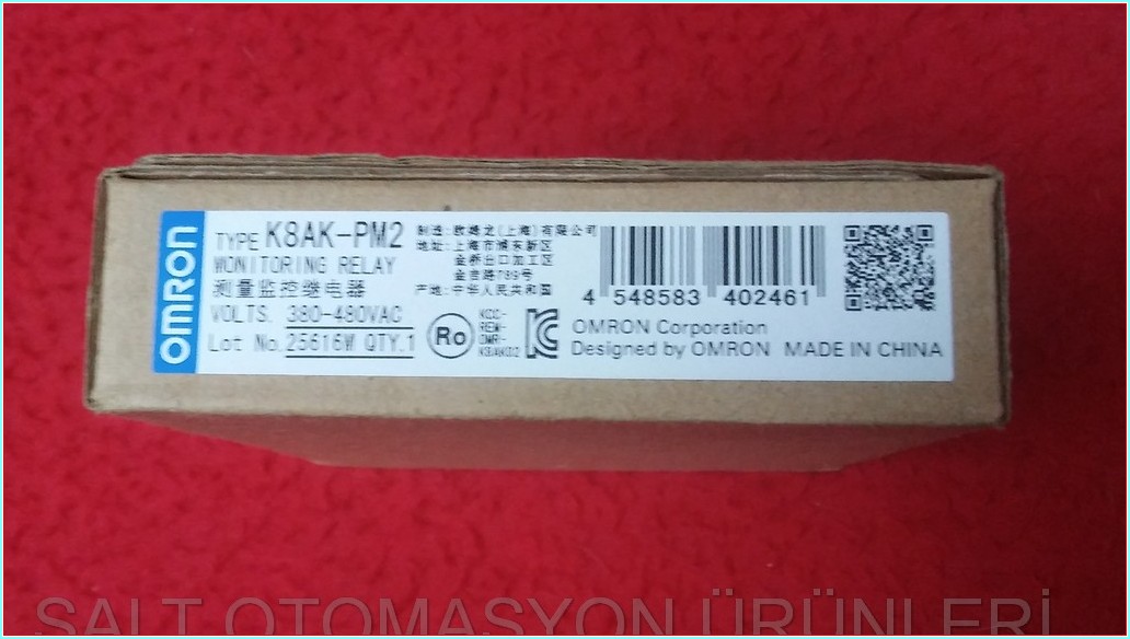 OMRON K8AK-PM2 MONITOR ING RELAY SIFIR KUTULU FAZ İZLEME RÖLESİ
