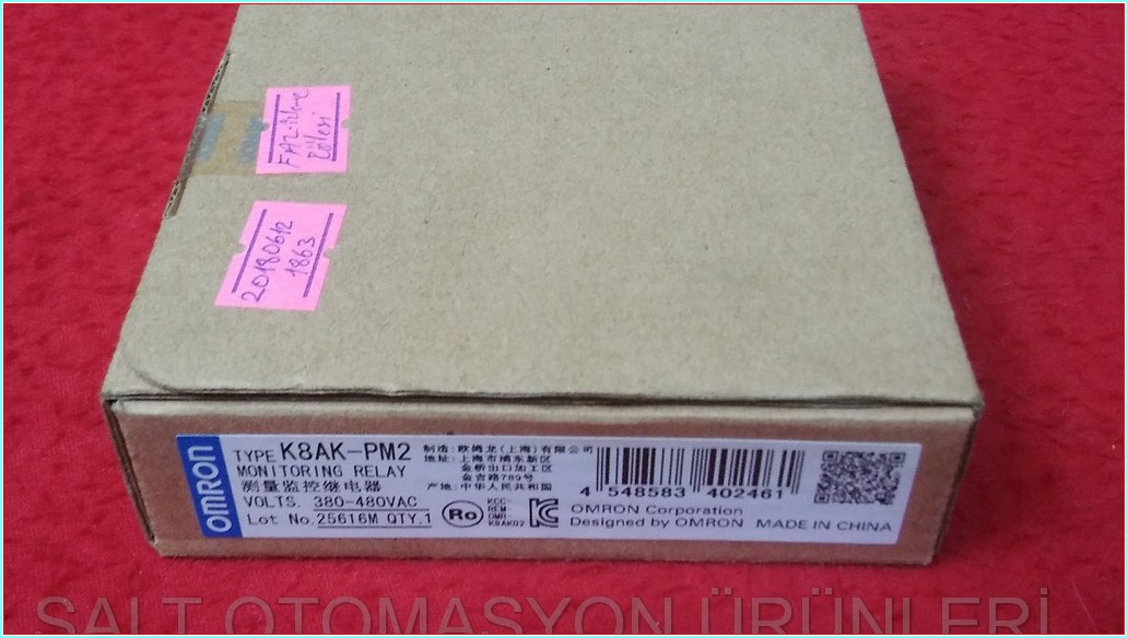 OMRON K8AK-PM2 MONITOR ING RELAY SIFIR KUTULU FAZ İZLEME RÖLESİ