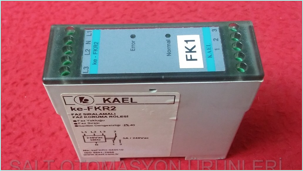 KAEL KE-FKR2 FAZ SIRALAMALI FAZ KORUMA RÖLESİ