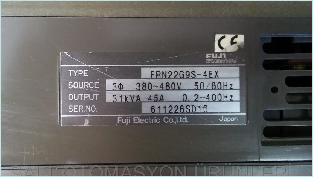 FUJİ FRENIC 5000G9S FRN22G9S-4EX 611226S010 22KW SÜRÜCÜ HIZ KONTROL DRIVER