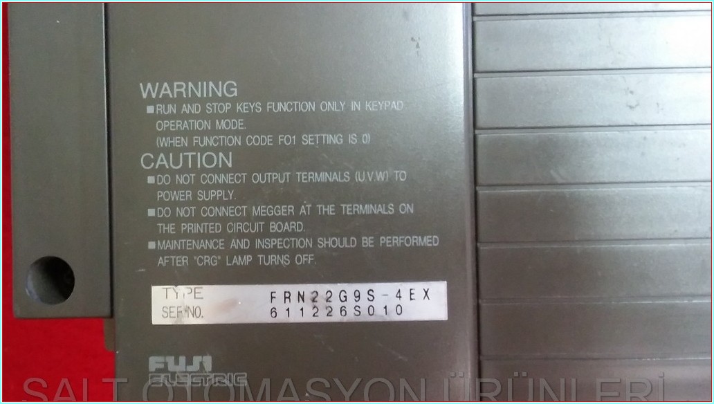 FUJİ FRENIC 5000G9S FRN22G9S-4EX 611226S010 22KW SÜRÜCÜ HIZ KONTROL DRIVER