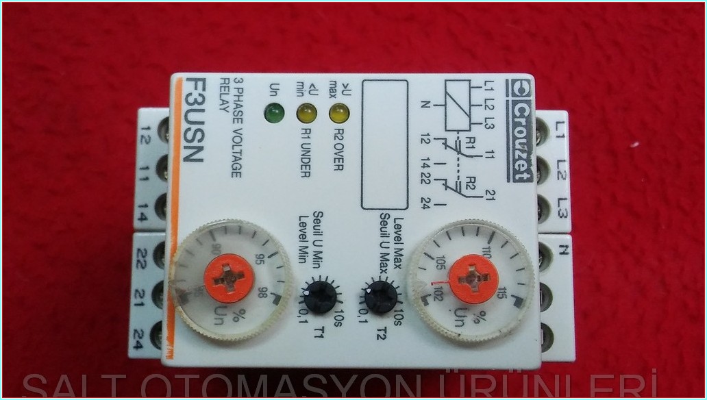 CROUZET F3USN 3 PHASE VOLTAGE RELAY 3 FAZ GERİLİM RÖLESİ