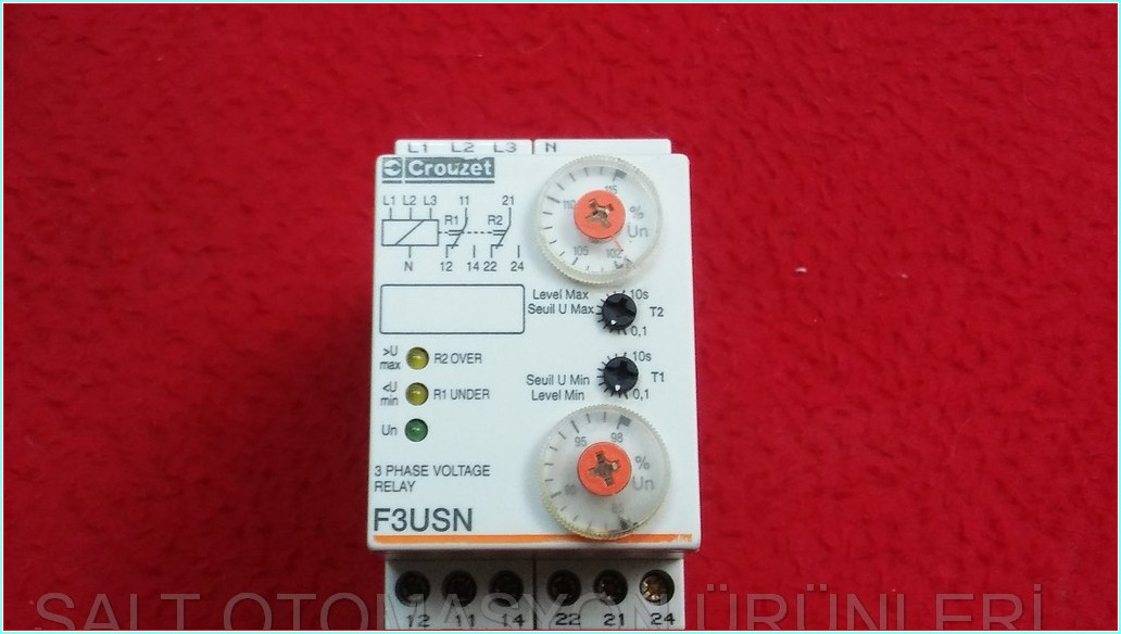 CROUZET F3USN 3 PHASE VOLTAGE RELAY 3 FAZ GERİLİM RÖLESİ
