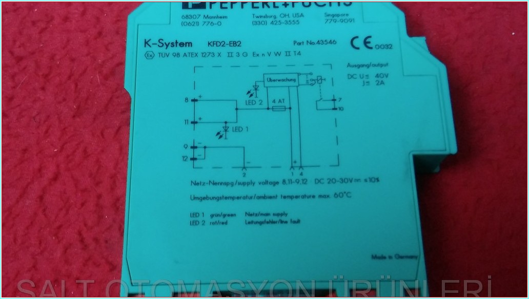 PEPPERL FUCHS KFD2-EB2 GÜÇ BESLEME MODÜLÜ