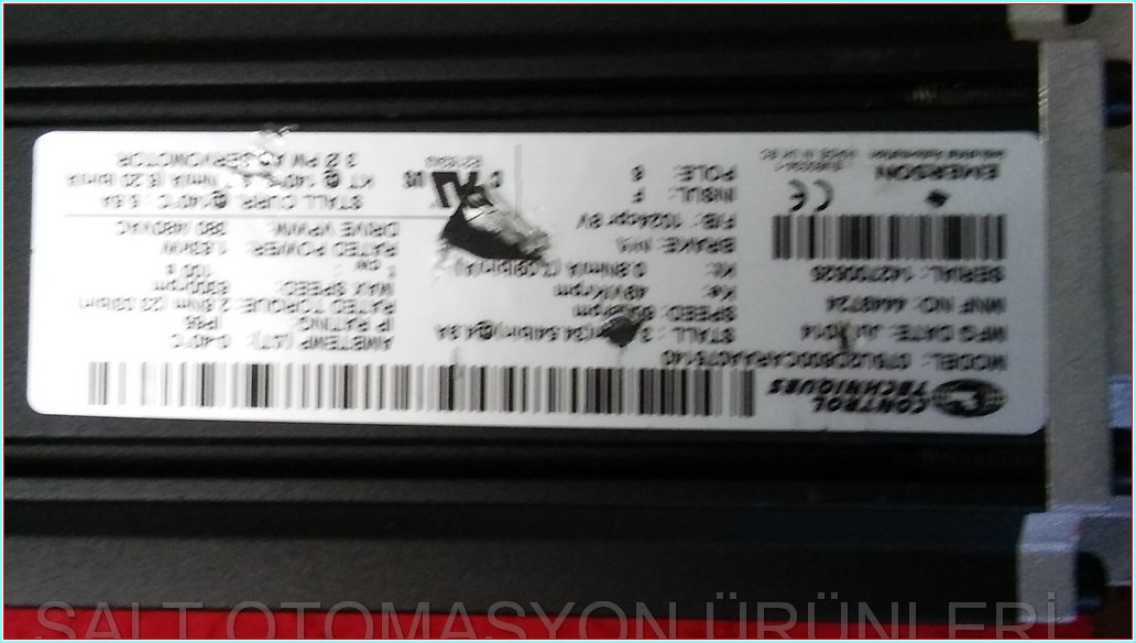 CONTROL TECHNIQUES 075U2D600CARAA075140 UNİMOTOR EMERSON 1,63KW SERVO MOTOR