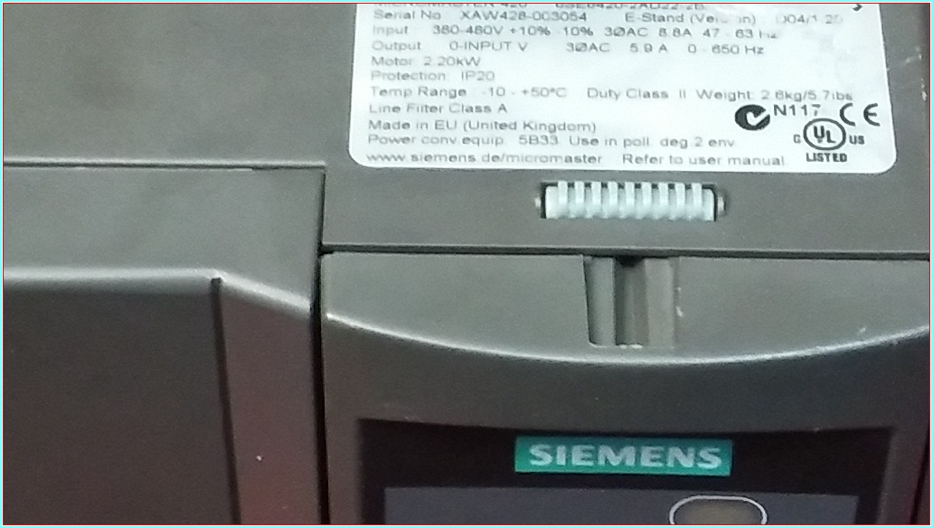 SIEMENS 6SE6420-2AD22-2BA1 MICROMASTER 420 2,20KW INPUT 380V SÜRÜCÜ HIZ KONTROL DRIVER