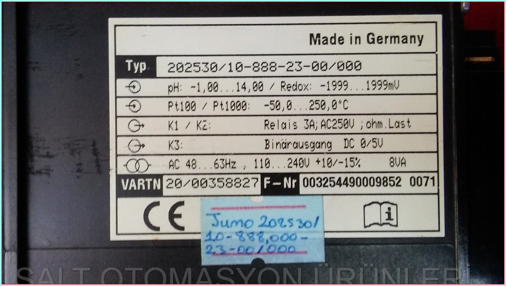 JUMO 202530-10-888-23-00-000 202530/10-888,000-23-00/000