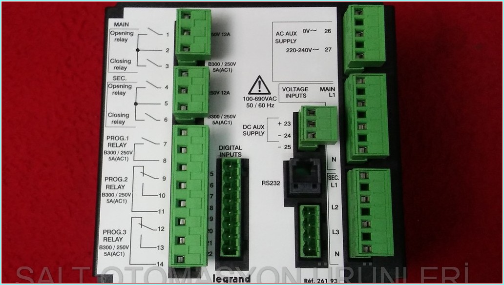 LEGRAND 261 93 ELEKTRONİK KONTROL KUTUSU ENVERSÖR SİSTEM EKİPMANI OTOMATİK TRANSFER SWITCH OTOMATİK AKTARIM ANAHTARI