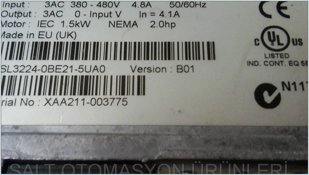 SIEMENS 6SL3224-0BE21-5UA0 1,5KW INPUT 380V SİNAMİCS POWER MODULE 240