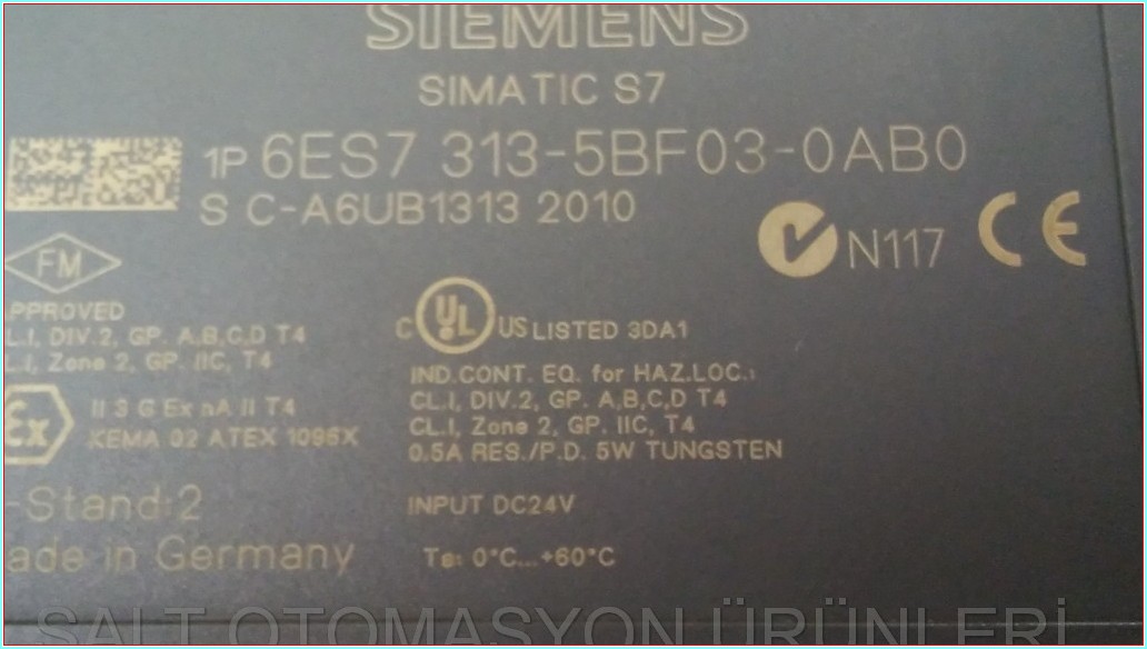 SIEMENS 6ES7 313-5BF03-0AB0 6ES7313-5BF03-0AB0 SIMATIC S7-300 PLC