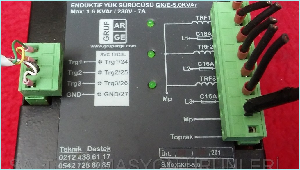 GRUP ARGE 5 KVAR ENDÜKTİF YÜK SÜRÜCÜSÜ GK-E-5.0KVAR GK-5.0-E GA21005 KOMPANZASYON