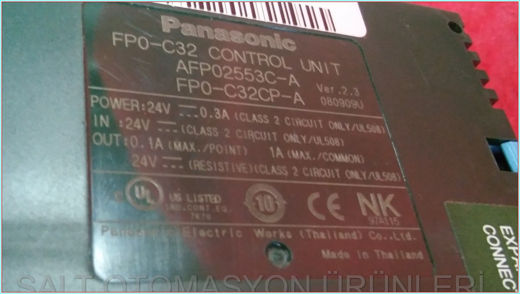 PANASONİC FP0-C32CP FPO-C32 FP0-C32 AFP02553C-A FP0-C32CP-A CONTROL UNIT KONTROL ÜNİTESİ PLC MODÜL TAKIM SET