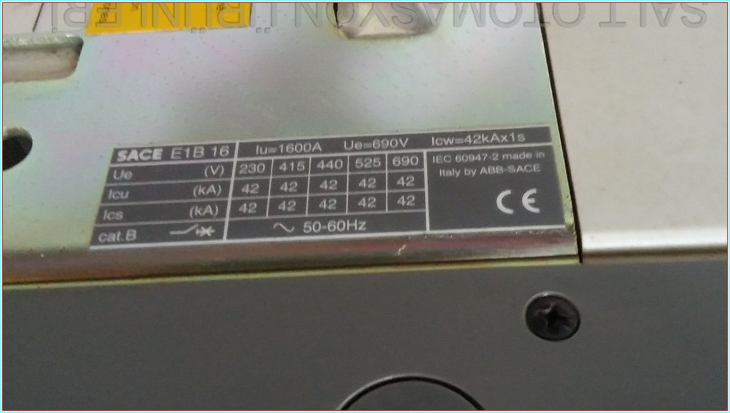ABB SACE E1B 16 1600A MASTERPACT YENİ MODEL