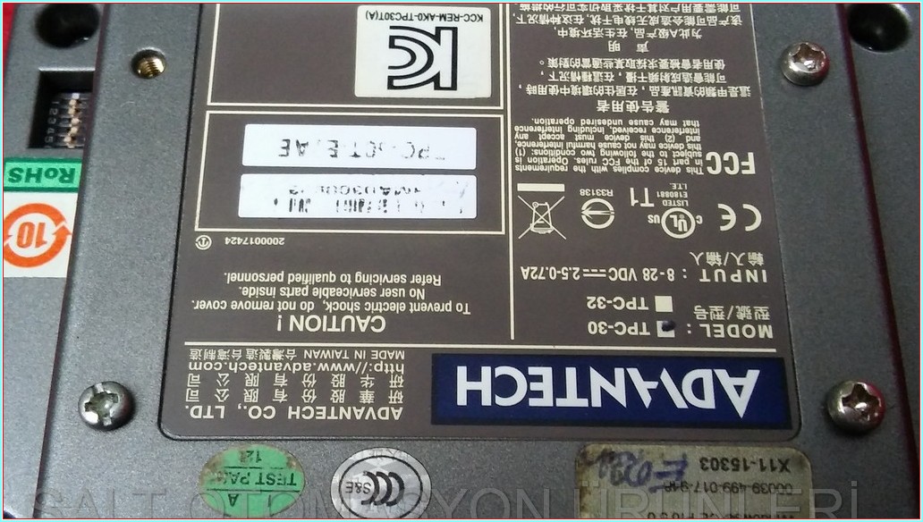 ADVANTECH TPC-30 TPC-32 TPC-30T-E2AE TPC-30T-E7AE  X11-15303 00039-499-017-948 WİNDOWS CE PRO 5.0 TOUCH