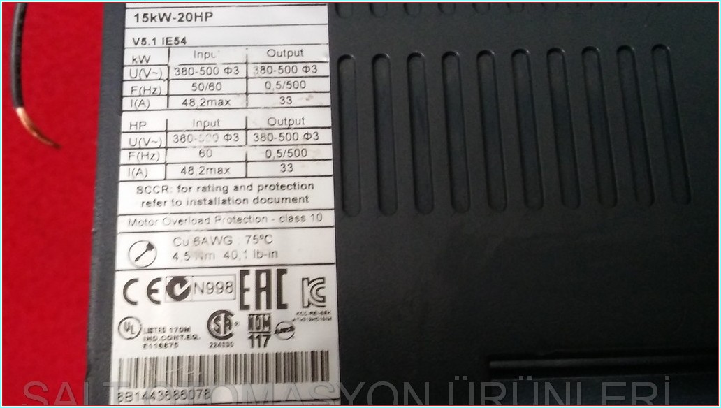 SCHNEİDER ATV312HD15N4 15 KW ALTİVAR 312 SÜRÜC HIZ KONTROL DRIVER