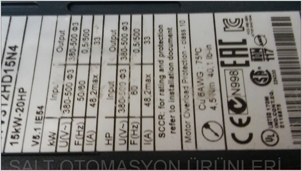 SCHNEİDER ATV312HD15N4 15 KW ALTİVAR 312 SÜRÜC HIZ KONTROL DRIVER