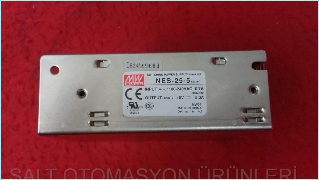 MW NES-25-5 SWITCHING POWER SUPPLY 5V 5A GÜÇ KAYNAĞI