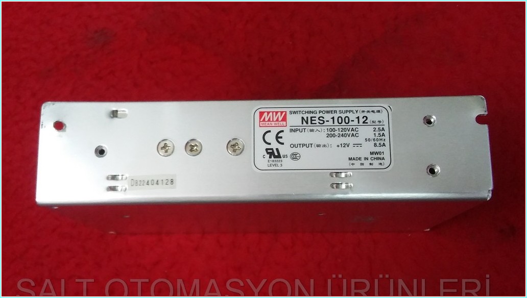 MW NES-100-12 SWITCHING POWER SUPPLY 12V 8,5A GÜÇ KAYNAĞI