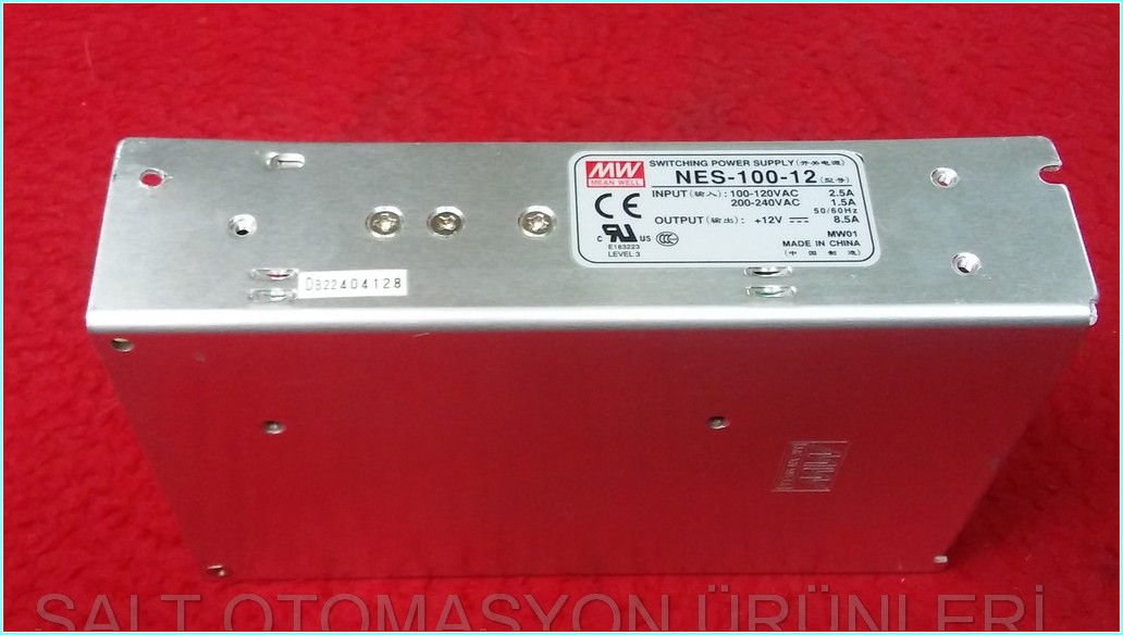 MW NES-100-12 SWITCHING POWER SUPPLY 12V 8,5A GÜÇ KAYNAĞI