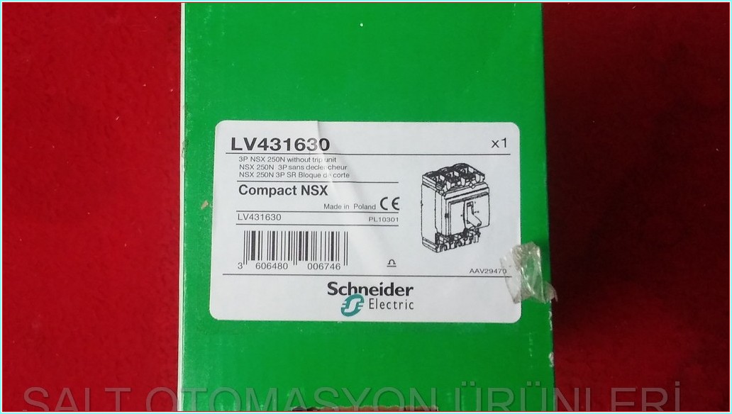 SCHNEİDER NSX 250F 250A  LV431630 COMPACT NSX 250A SIFIR KUTULU TMŞ