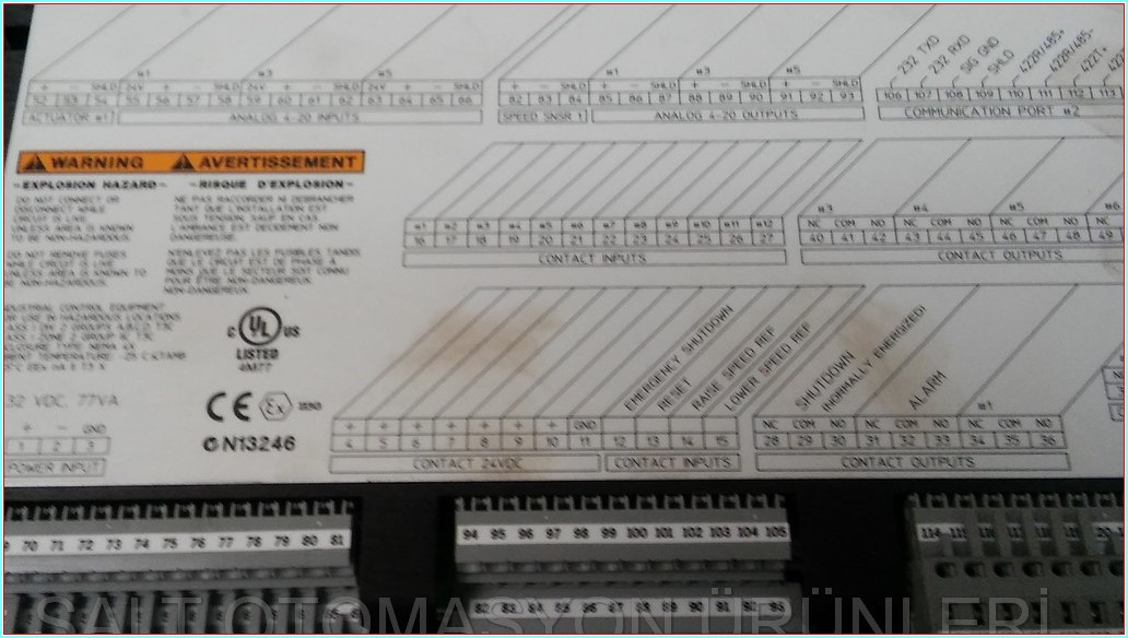 WOODWARD 505 TURBİNE CONTROL 9907-164 17505502 SIFIR BUHAR KONTROL TÜRBİNİ