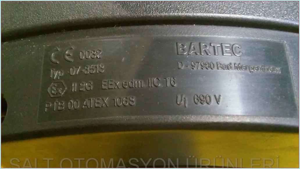 BARTEC 07-3513 PATLAMAYA DAYANIKLI KONTROLÖRLER KONTROL İSTASYONU DIŞ MEKAN KONTROL PANELİ