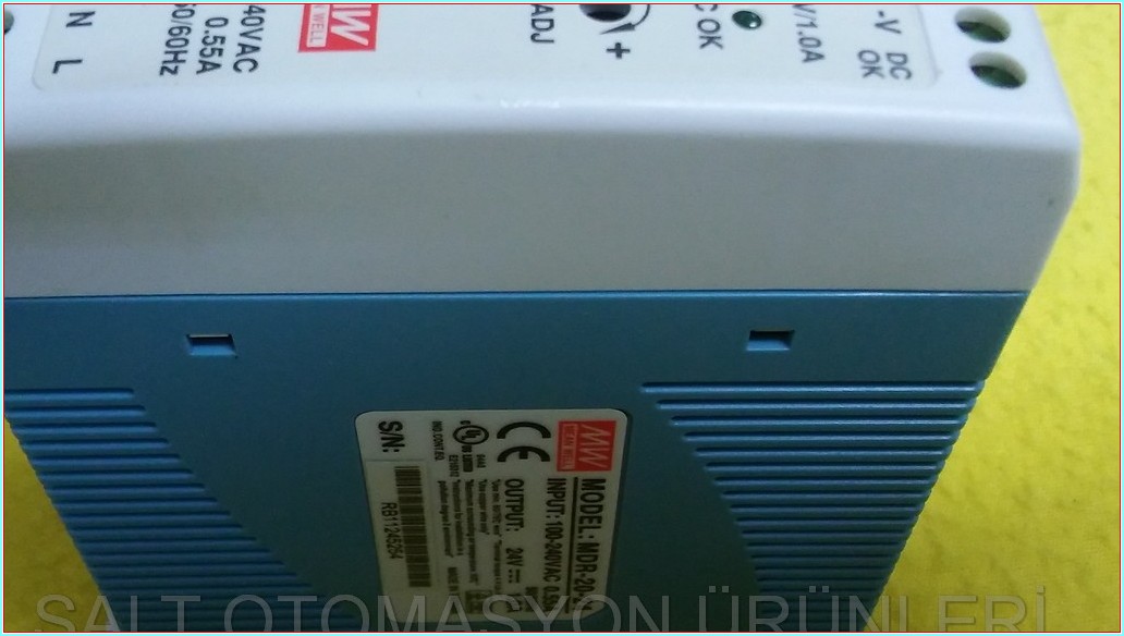 MW MDR-20-24 24V 1,0A POWER SUPPLY GÜÇ KAYNAĞI