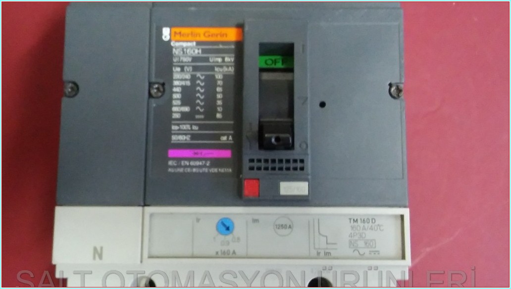 MERLİN GERİN NS160H 160A 4 KUTUPLU TERMİK MANYETİK ŞALTER TMŞ