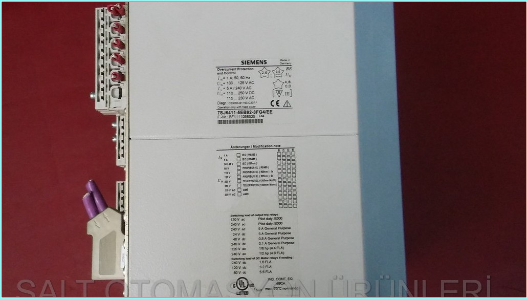 SIEMENS SIPROTEC 7SJ64 7SJ6411-5EB92-3FG4-EE ÇOK FONKSİYONLU KORUMA RÖLESİ
