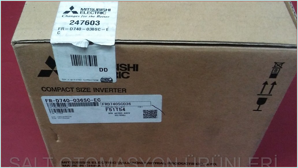MITSUBISHI FR-D740-036SC-EC 1,5KW SIFIR KUTULU SÜRÜCÜ DRIVER INVERTER HIZ KONTROL CİHAZI