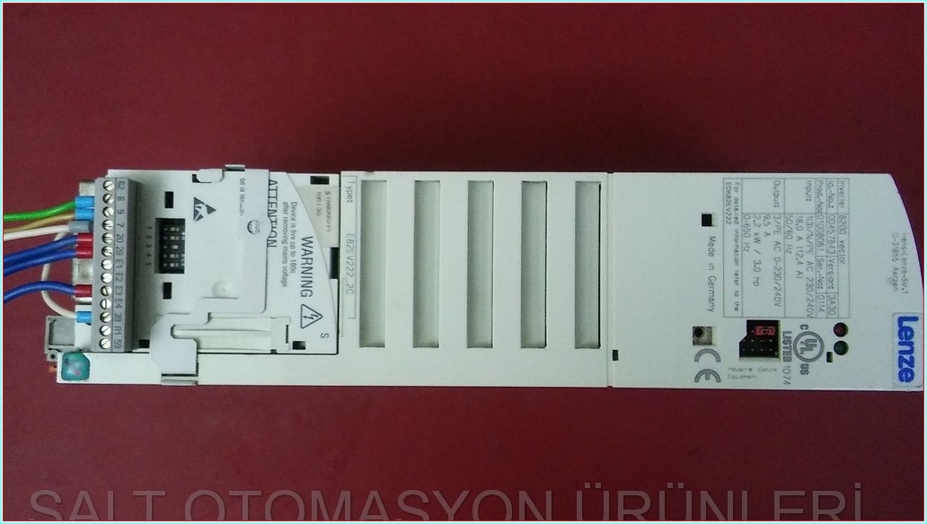 LENZE E82EV222_2C E82EV222-2C 8200 VECTOR 2,2KW SÜRÜCÜ DRIVER INVERTER HIZ KONTROL CİHAZI