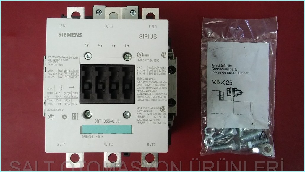 SIEMENS 3RT1055-6AP36 75KW 150A SIFIR KUTULU KONTAKTÖR